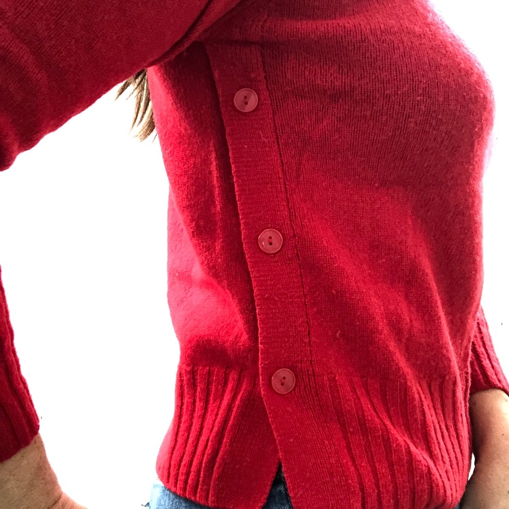 1901 red knit sweater